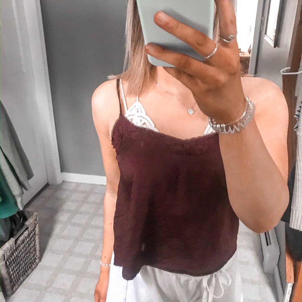 Lace Maroon Cami